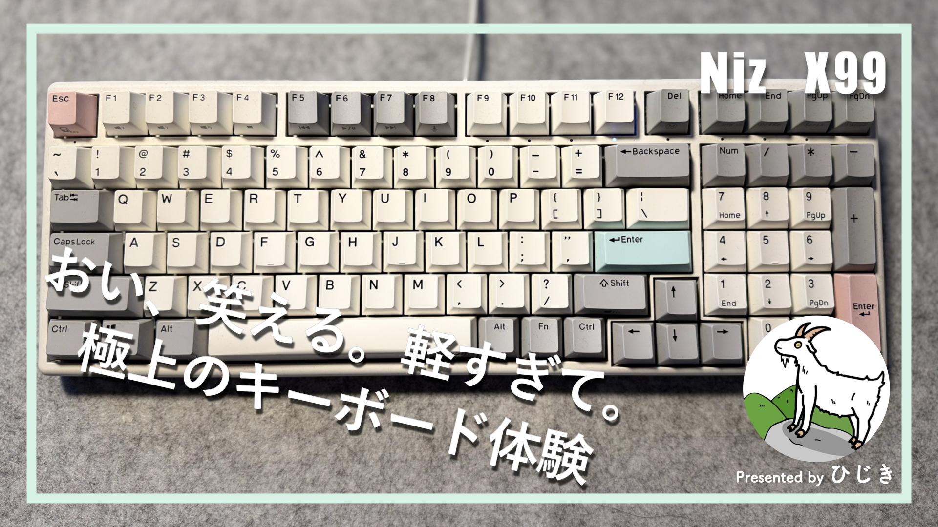 軽すぎて笑ってしまう静電容量無接点方式キーボード【NiZ X99】